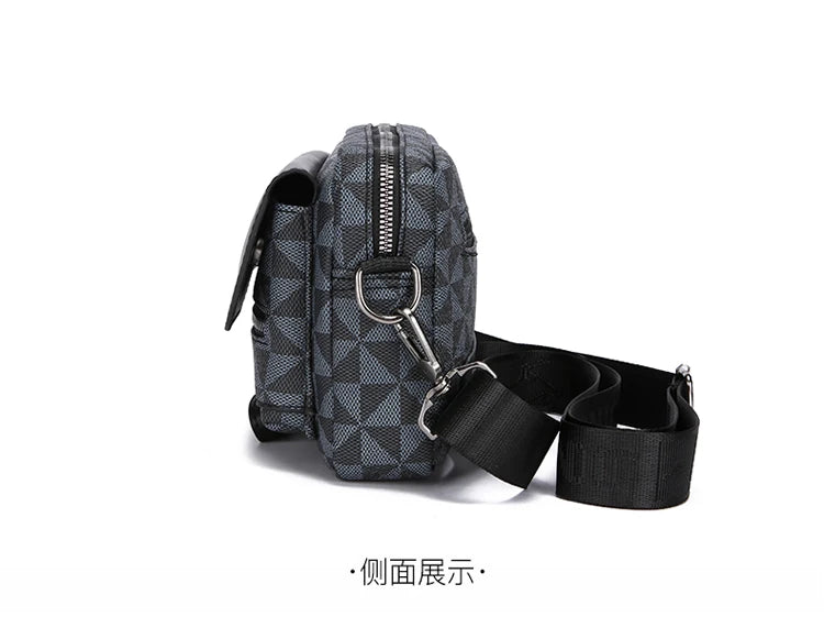 Business Men's Clutch Bags High Quality PU Leather Man's Small Shoulder Bag Multi-Functional Men Handbag Bag With Waist Strap