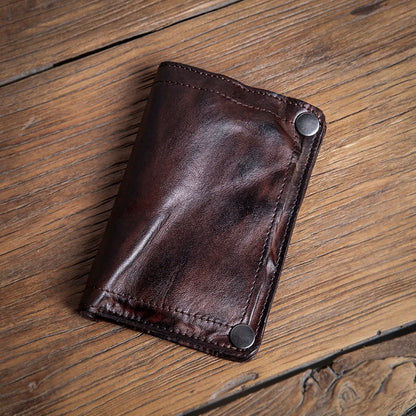 GURO High Quality Men Genuine Leather Wallet Vintage Bifold Money Clip Credit Card Holder Luxury Design with Zipper Coin Pocket