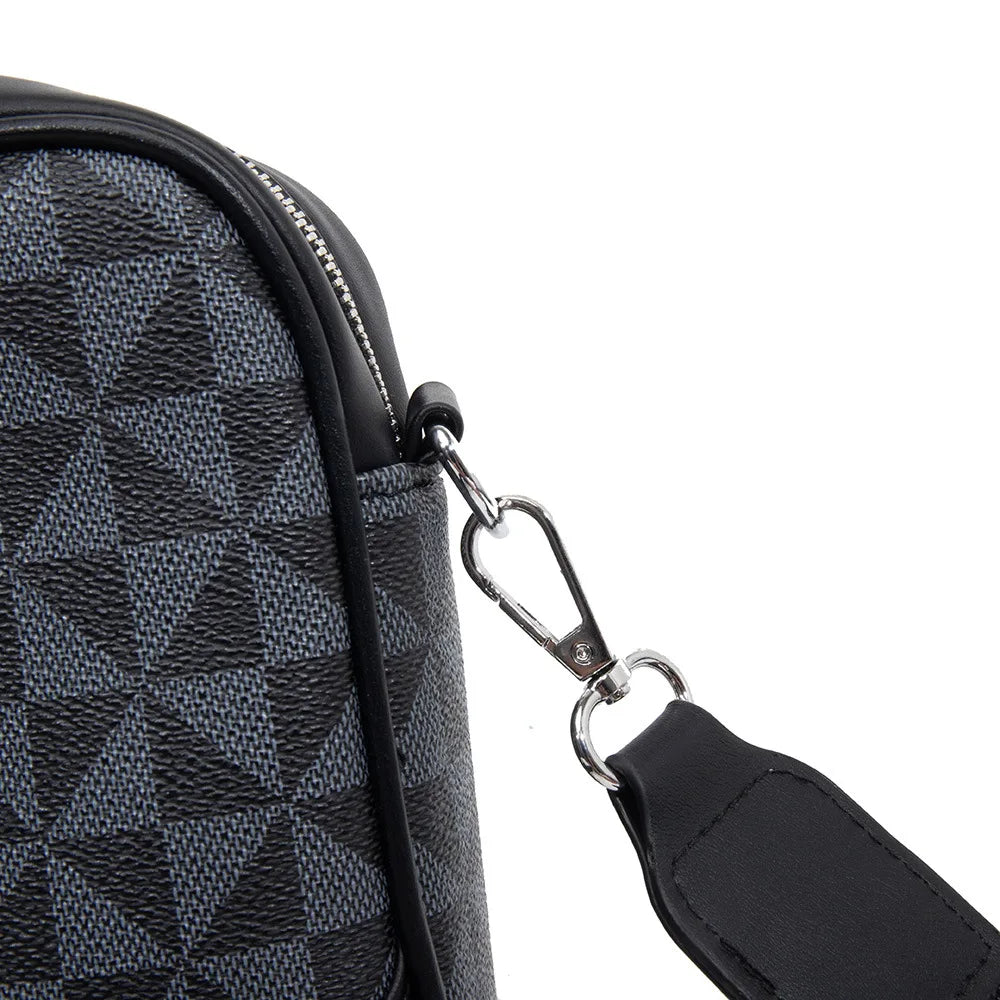 Fashion Crossbody Bag Men Three in One Design Men's Crossbody Bags Diamond Lattice Print Shoulder Messenger Bag Male Hanabag