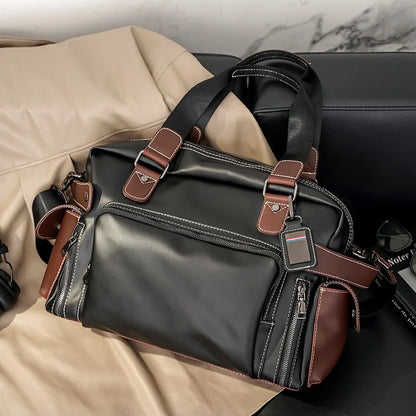 High Quality Handbag Men Business Briefcase Vinatge Fashion Top-Handle Bags For Men Large capacity Travel Laptop Bags Satchels