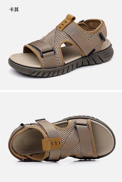 Men's 2026 New Summer Water Shoes Slip-On Breathable Mesh Quick-Dry Anti-Slip Driving Beach Outdoor Sports Sandals