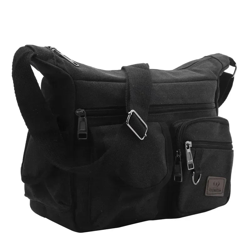 Heren Casual Sling Bag Messenger Crossbody Schouder Unisex Reizen Outdoor Vintage Tassen