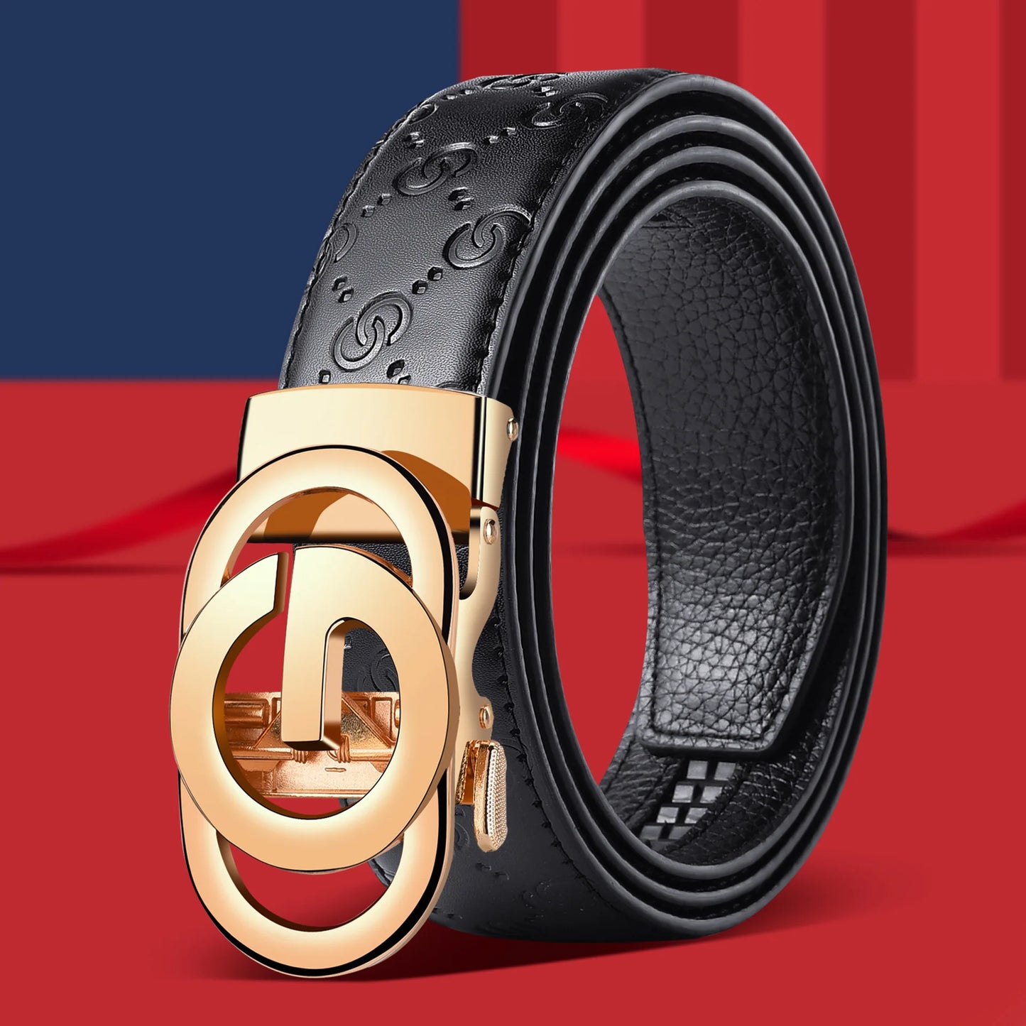 Fashion Business Men'S Belt Genuine Luxury Brand Metal Buckle Belt High-Quality PU Leather Soft Belt With Cargo Pants Jeans