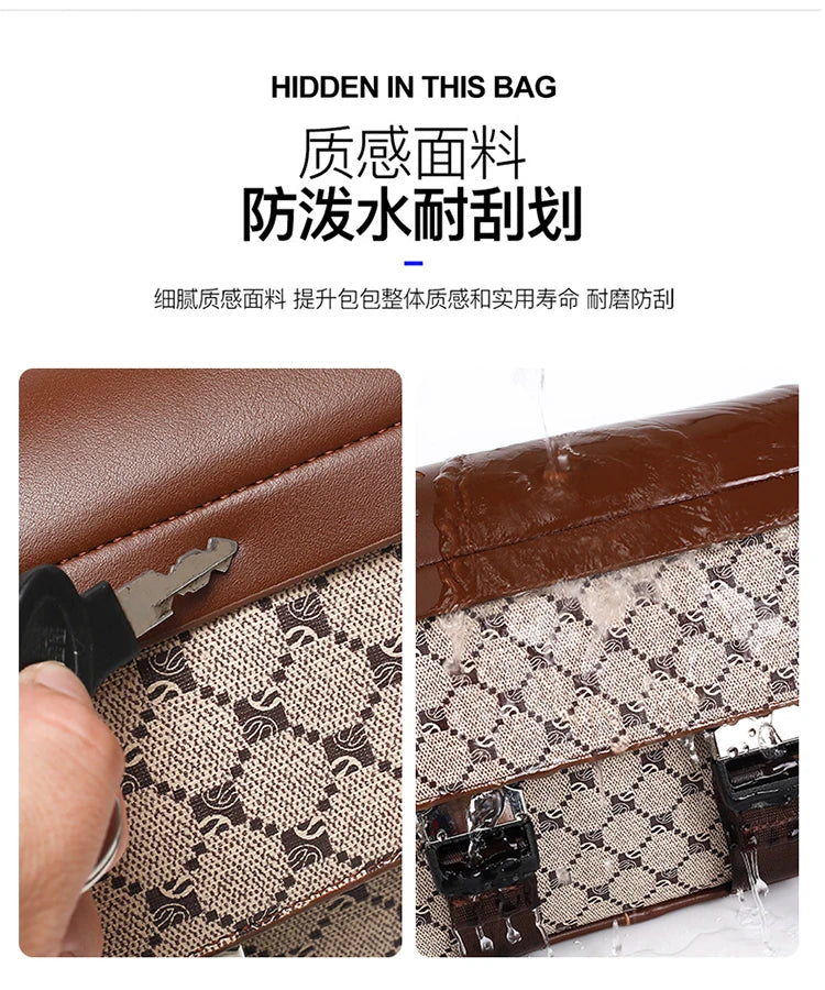 2026 New Design Shoulder Bag Men Crossbody Bag Fashion Business PU Leather Chest Bag Male Mobile Phone Bag Purses Handbags