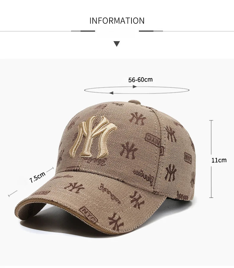 Fashion New High Quality Women Men Cap Hat Cool Lady Male MY Letters Baseball Cap Outdoor Visors Sun Cap Hat For Women Men