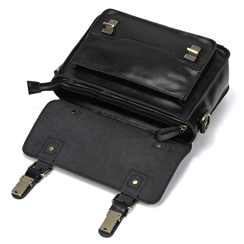 Luufan Crazy Horse Leather Men's Shoulder Bag Vintage Messenger Bags Men Male Small Travel Crossbody Bags Man Handbag Sling Bag