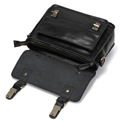 Luufan Crazy Horse Leather Men's Shoulder Bag Vintage Messenger Bags Men Male Small Travel Crossbody Bags Man Handbag Sling Bag