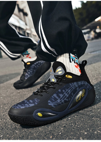 Men's Basketball Shoes Breathable Cushioning Non-Slip Wearable Runing Shoes Gym Training Athletic Basketball Sneakers for Women