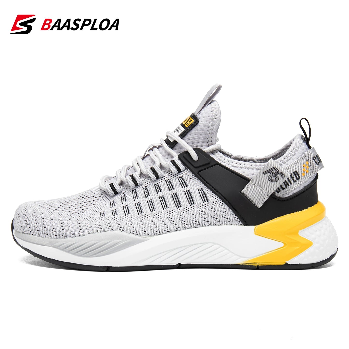 Baasploa Men Running Shoes Lightweight Breathable Jogging Sport Shoes Male Lace-up Fashion Comfort Casual Sneakers Non-slip