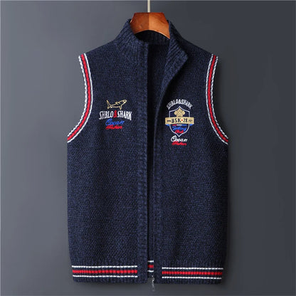 Cardigan Knitted Vest jacket Sweater Men Korea Clothing Casual Sleeveless Jackets Male Pullover Kint Wear Outwear Autumn