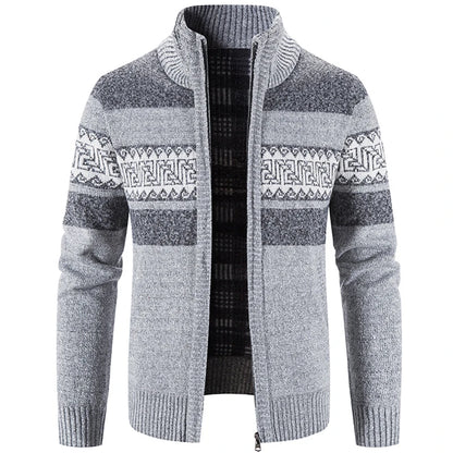 Knitted Cardigan For Men in Autumn and Winter Korean Sweater Stand Collar Joker Casual Coat Autumn Men's Coat