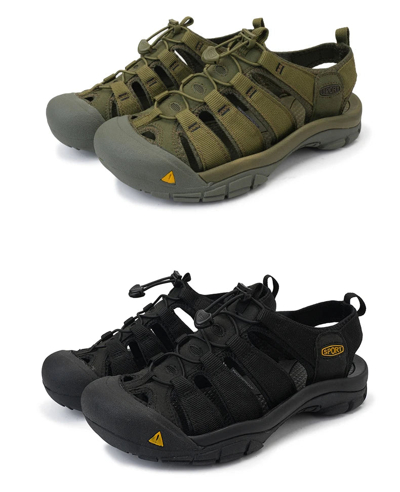 Fashion Men's Casual Mesh Outdoor Beach Sandals Light Breathable Shoe for Men Anti-slip Waterproof Sandal Man Comfortable Shoes