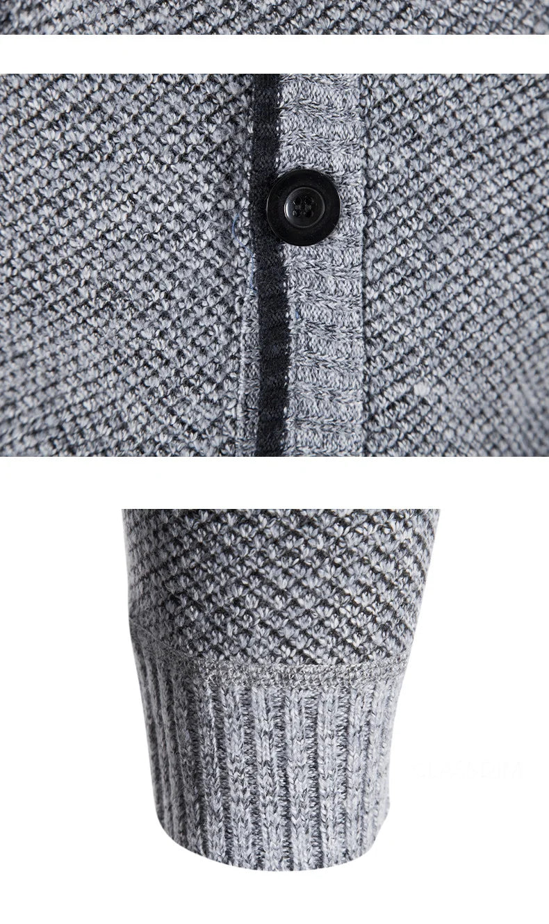 New Autumn Men V-neck Business Cardigans Sweatercoats Winter Warm Cardigan Sweaters Male Casual Cardigans Slim Fit Sweaters 4XL