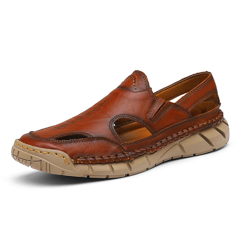 Hot-selling Summer Men's Sandals New Leather Roman Sandals Slippers Outdoor Beach Shoes Male Flip Flops Water Trekking Sandals