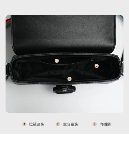 Luxury Plaid Crossbody Bags Men Fashion Buckle Flap Men's Crossbody Bag Casual Shoulder Bag Male Waterproof Business Sling Bags