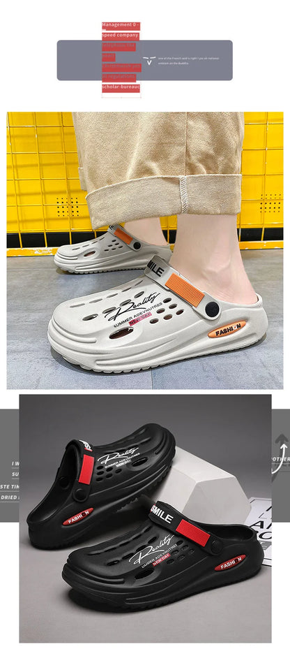 Classic Summer Clogs Men Slippers Breathable Garden Shoes Outdoor Comforty Beach Slippers Home Slippers Antiskid Slippers