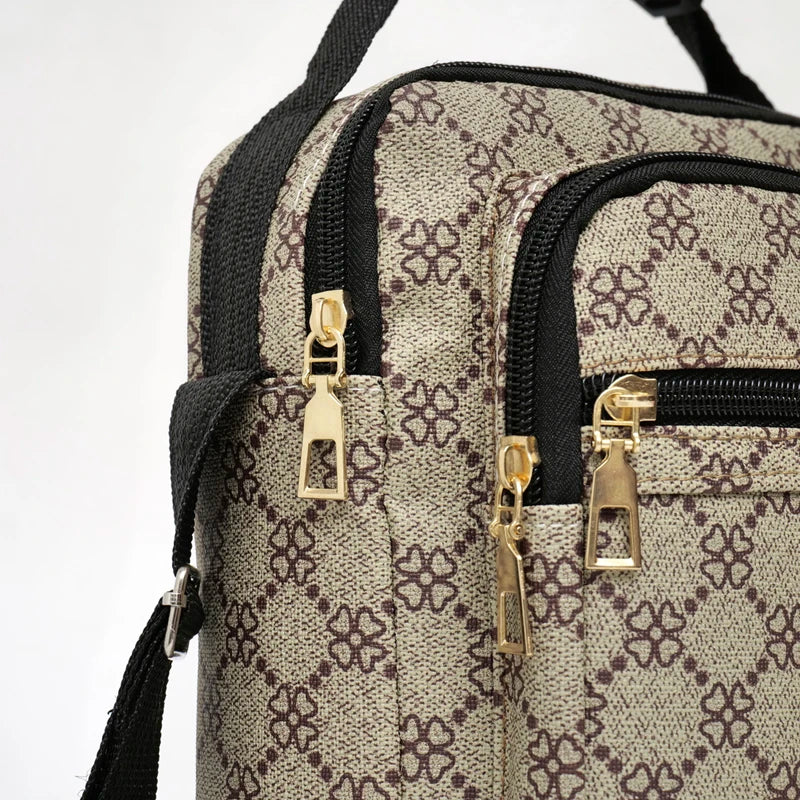 2026 New Fashion Men's Crossbody Bag Casual Multi-Layer Versatile Business Shoulder Bag Handbag