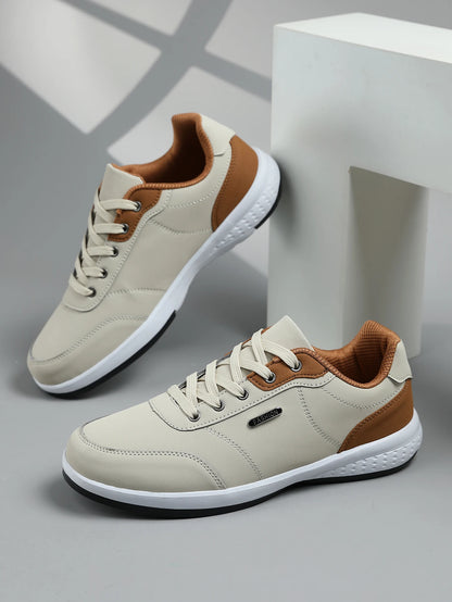 2026 New Walking Sports Shoes Leather Waterproof Casual Sports Shoes Non-slip Shock Absorption Running Shoes Men's Tennis Shoes