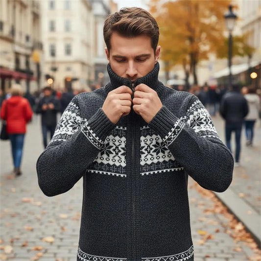 White Vintage Cardigan Knitted Autumn Knitted Men Sweater Clothing Coats Jackets Man Flower Sweater Men 2024 Black Blue