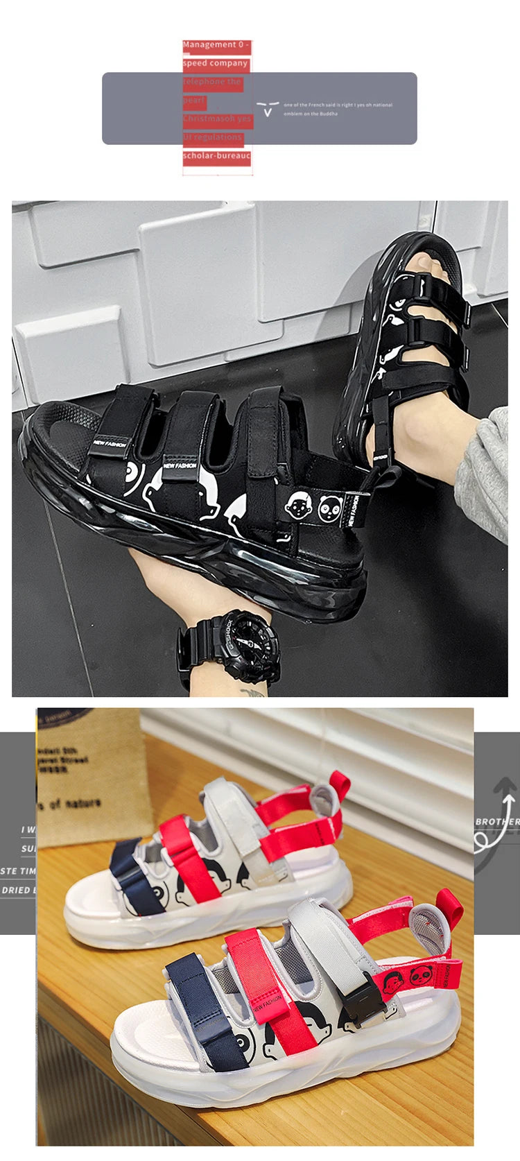 High Quality Men's Sandals Designer Platform Sandals for Men Fashion Outdoor Casual Sports Sandals 2026 Summer Beach Sandalias