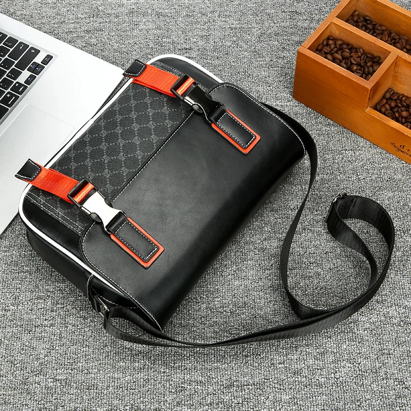 Fashion Casual Men Satchels Bag High Quality Soft PU Leather Men's Flap Handbag Casual Male Shoulder Bag Clutches Bag