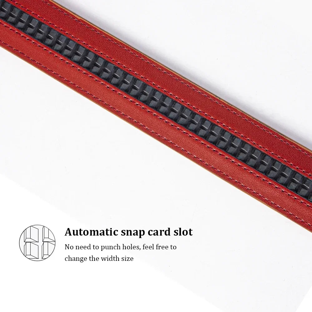 Genuine Leather Belts Without Buckle for Men Women High Quality Male Jeans Belt Large Size Belt No Buckle for Automatic Buckle