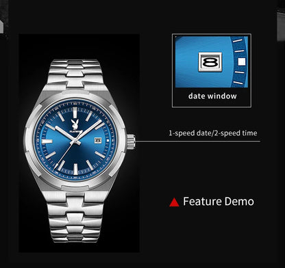 PLAYBOY 3112 Brand original authentic stainless steel strap luminous function calendar display men's quartz watch