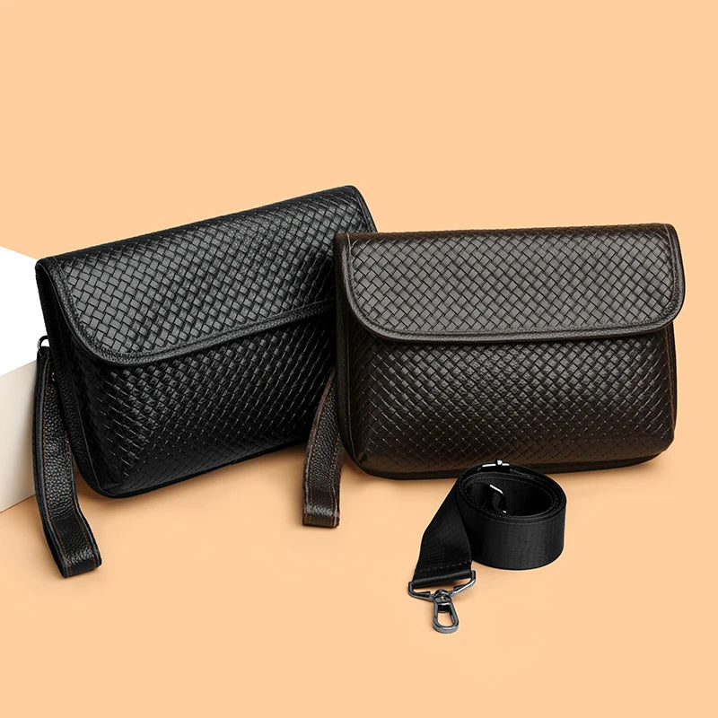 Luxury Designer Men's Shoulder Bag Genuine Leather Crossbody Bag Sling Bag for Daily Commute Travel Work Business Messenger Bag