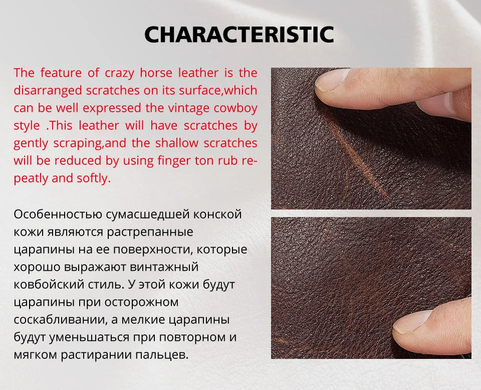 HUMERPAUL Genuine Leather Men's Wallet Fashion Quality Travel Purse Rfid Protect Credit Card Holder Wollst for Men with Chain