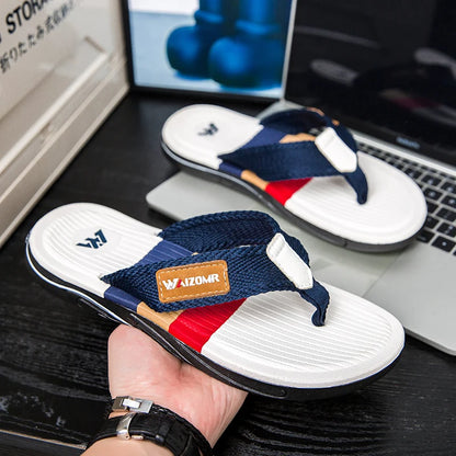 Summer new thick-soled casual flip-flops for men, anti-slip, anti-odor and wear-resistant, beach flip-flops for outdoor wear