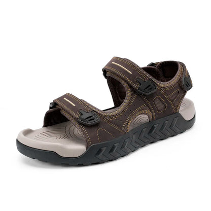 New Genuine Leather Outdoor Walking Men Sandals Summer Non-slip Soft Sneakers Lightweight Beach Sandals Casual Classic Man Shoes