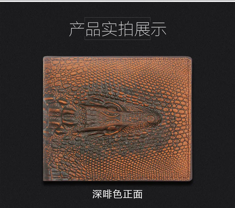 Men's Wallets Luxury Alligator Pattern Men Money Bag Safe Clutch Bag Business Style Male Money Purse Card Fashion Casual Holder
