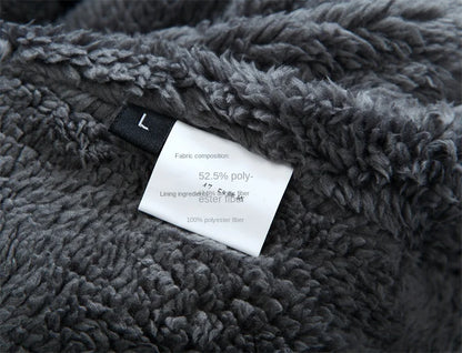 Wool Liner Argyle Jumper  Jacken Korea Khaki Black Fleece Thicken Warm Winter Zipper Sweater Men Cardigan Knitted Clothing