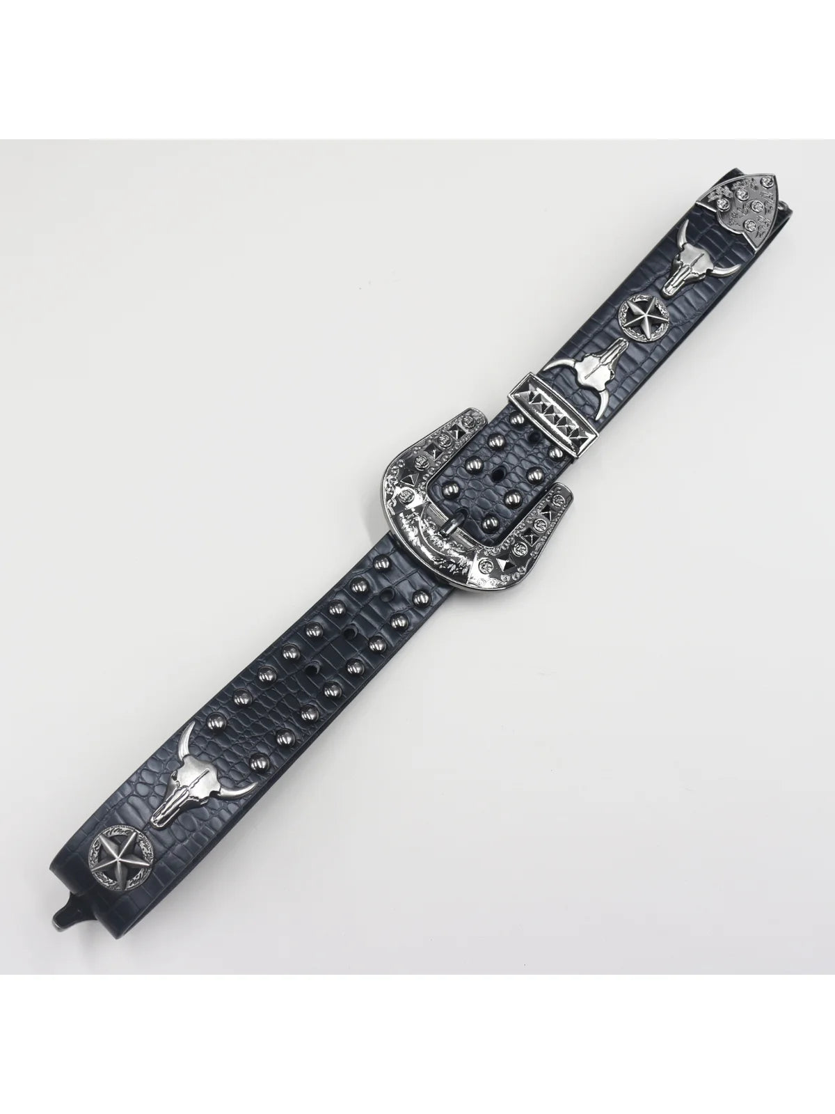 2025 New Bull head  Rivet Belt Metal Pyramid Belt Men and Women Punk Hardware Jeans Belt Y2K Designer  Women's