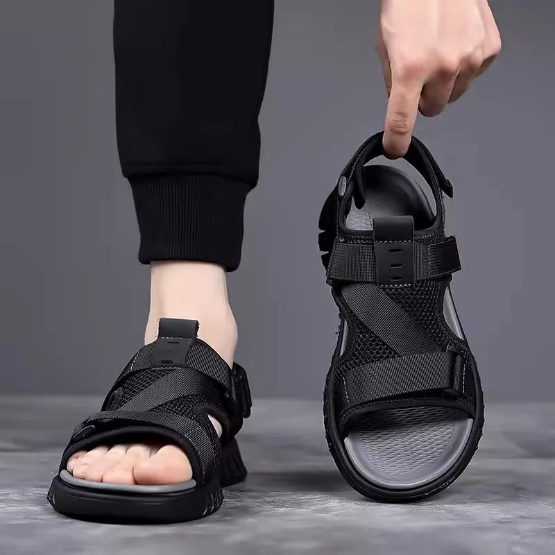 Men's 2026 New Summer Water Shoes Slip-On Breathable Mesh Quick-Dry Anti-Slip Driving Beach Outdoor Sports Sandals