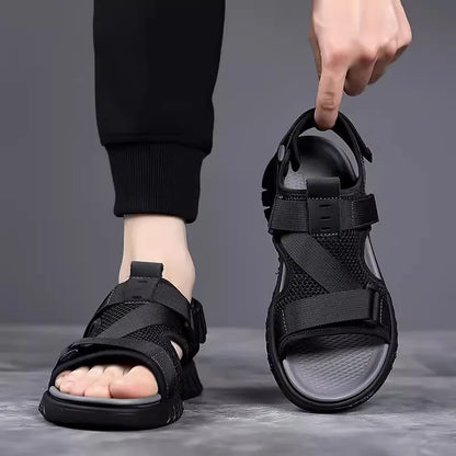 Men's 2026 New Summer Water Shoes Slip-On Breathable Mesh Quick-Dry Anti-Slip Driving Beach Outdoor Sports Sandals