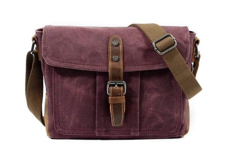 Retro crossbody bag casual canvas shoulder bag simple men's crossbody bag water-resistant men's bag horizontal Crossbody bag