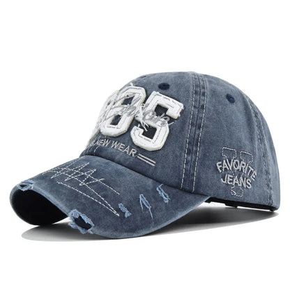 Men Women 1985 Embroidery Baseball Caps Vintage Washed Cotton Outdoor Sun Hats Unisex Streetwear Hip Hop Hats Adjustable
