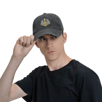 Men Baseball Cap South Sudan Emblem Charcoal Washed Denim Classic Vintage Cotton Dad Trucker Hat Unisex Adult