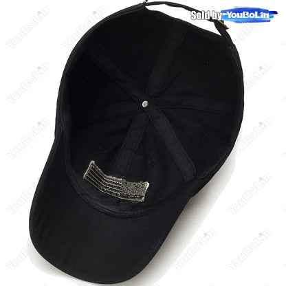 American Flag Embroidered Cotton Adjustable Soft Top Baseball Cap Sun Hat Trucker Caps Dad Hats