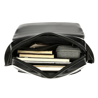 Fashion Casual Men Satchels Bag High Quality Soft PU Leather Men's Flap Handbag Casual Male Shoulder Bag Clutches Bag