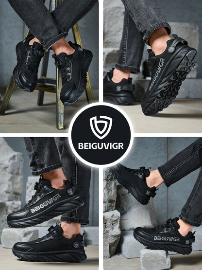 Rubber-Padded Anti-Slip, Impact-Resistant, Puncture-Resistant Safety Shoes