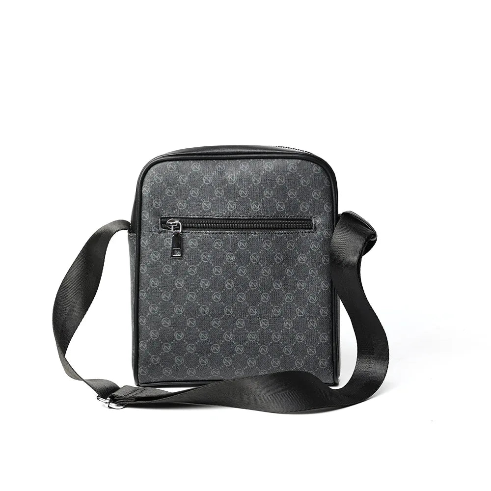 Luxury Design Men's Crossbody Bags Fashion Plaid Letter Printed Crossbody Bag Men Square Shoulder Bag Male Sling Messenger Bag