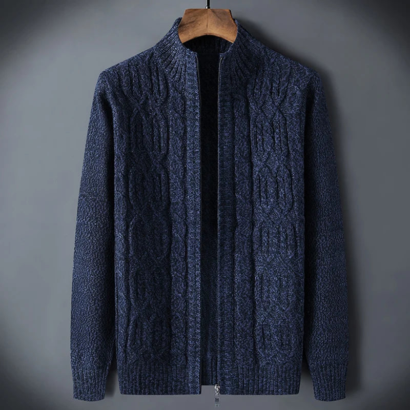 Vintage Autumn Winter Men `s Sweater  Male Cardigan  Plaid knitted Sweater Men Clothing Outwear Coat  Korea  Jumpers