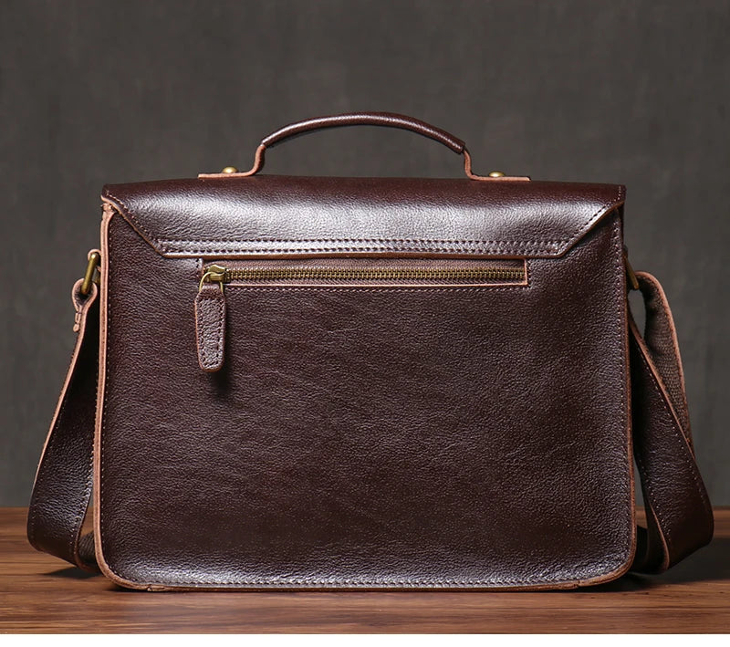 NUKA High Quality Top-Grain Cowhide Crossbody Bag Retro Unisex Messenger Bag Luxury Shoulder Bag Genuine Leather Cambridge Bags