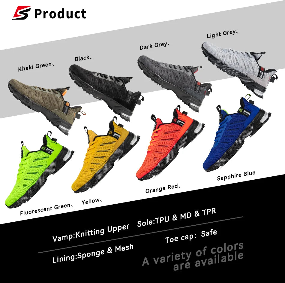 Baasploa Men Running Shoes Lightweight Breathable Jogging Sport Shoes Male Lace-up Fashion Comfort Casual Sneakers Non-slip
