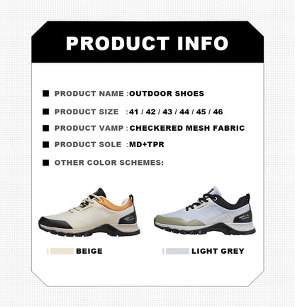Baasploa Men Hiking Shoes New Outdoor Climbing Waterproof Non-slip Wear-resistant Sneakers Male Casual Lace-Up Walking Shoes ﻿