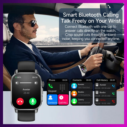 2026 Top Nursing Grade ECG+PPG Smart Watch Men Accurate Blood Pressure Lipids Uric Acid 2.0-inch AMOLED Screen HD Call Watch Men
