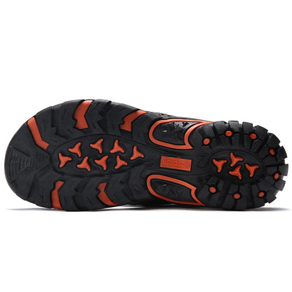 Plus Big Size 49 50 51 52 Mens Flip Flops Slippers PU Leather Beach Shoes TPR Outsoles Hard-Wearing Outdoor Style