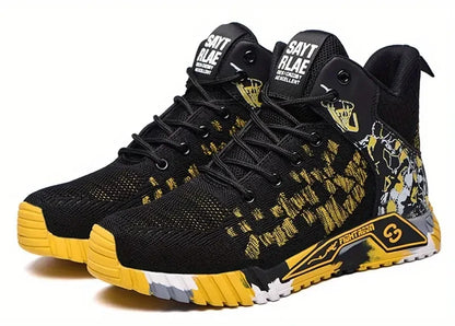 High Top Safety Shoes Men Anti Smashing Anti Puncture Work Shoes Men Work Safety Boots Men's Fashion Security Protective Boots
